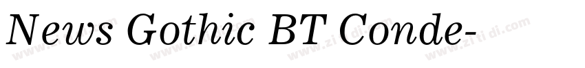 News Gothic BT Conde字体转换